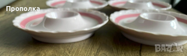 Коктиери за яйца Hutschenreuther от истински розов порцелан - 6бр. , снимка 6 - Други - 53630225