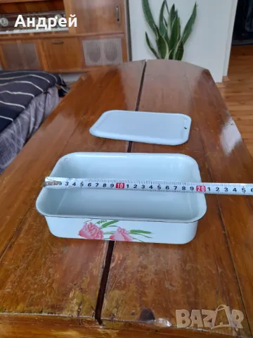 Стара емайлирана кутия за храна #4, снимка 5 - Други ценни предмети - 48716264