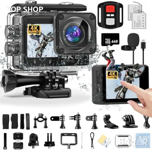 4k WiFi  Екшън Камера V88R®, снимка 6 - Камери - 48485670