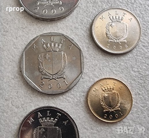 Малта . 1, 10 ,25 , 50 цента  и 1 лира.  5 бр. Нови., снимка 9 - Нумизматика и бонистика - 42223197