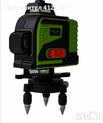 4D Лазерен Нивелир с 16 Линии (Четири Точков), Самонивелиращ се, със Зелен Лазер с тринога, снимка 3 - Измервателни инструменти - 51963601