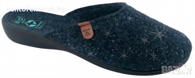 Дамски чехли ADANEX син филц 36/41