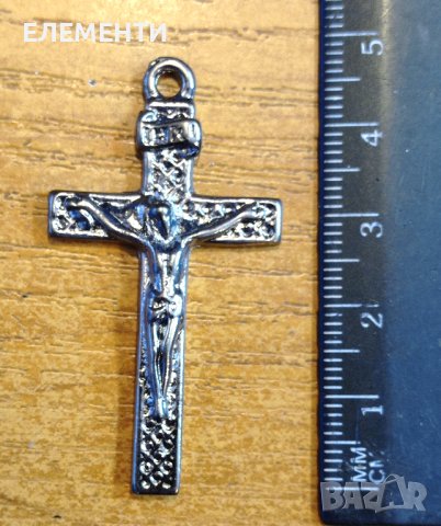Метален Елемент / Медальон - КРЪСТ, снимка 2 - Колиета, медальони, синджири - 42546039