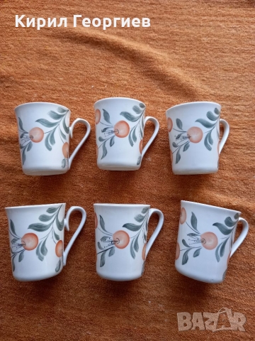 Продавам 6 красиви порцеланови чаши за чай , снимка 1 - Домашни продукти - 36080971