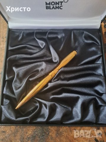 химикалка Montlbanc Meisterstück Solitaire Sol GP-PS позлатена 2930 Mod 164, снимка 3 - Ученически пособия, канцеларски материали - 41085240