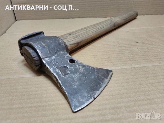 Стара Кована Немска Брадва Топор / 1,6 кг. / НОМЕР 622., снимка 2 - Антикварни и старинни предмети - 53275149