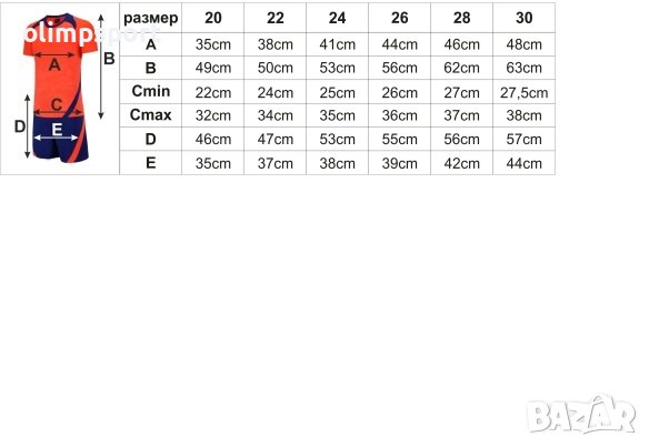 Екип за футбол/ волейбол/ хандбал MAX, детски - оранжев със синьо.400652  Екип без номер, снимка 2 - Детски комплекти - 41817977