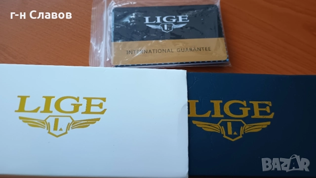 Мъжки Chronograph LIGE Black Onix, снимка 3 - Мъжки - 51655447