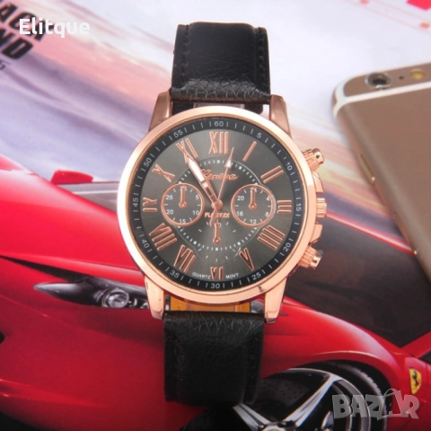 Дамски кварцов часовник с к. верижка, различни цветове Цвят на часовника: бял, лилав, син, черен, ро, снимка 10 - Дамски - 52819431