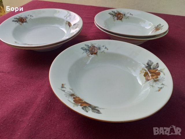 Български порцелан чинии първо, снимка 7 - Чинии - 33883210