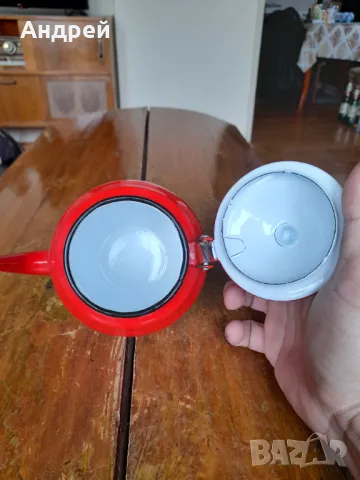 Стар емайлиран чайник #78, снимка 6 - Други ценни предмети - 49714343