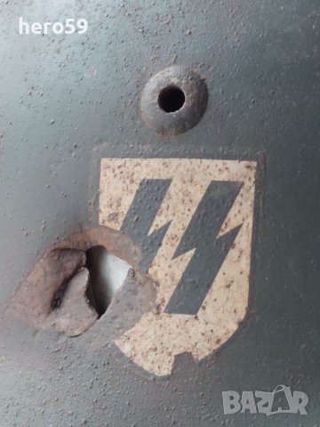 WW2-немска бойна каска на SS войски, снимка 2 - Антикварни и старинни предмети - 41745134