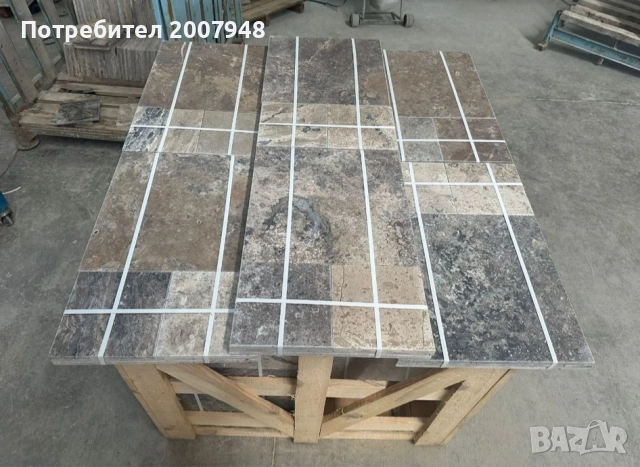 Травертин Силвър Френч Патерн сет - 49 лв.м2 с ДДС, снимка 2 - Облицовки - 52126710