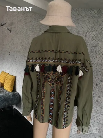 Страхотна риза с бродерии Zara, снимка 3 - Ризи - 49666029