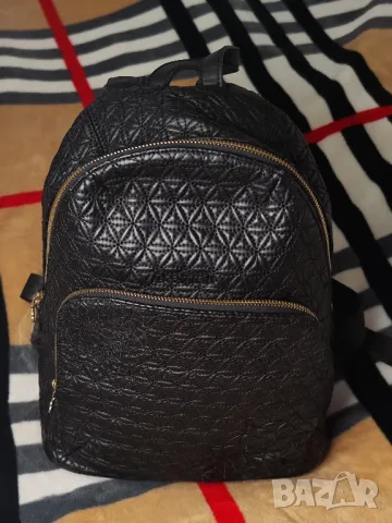 Desigual черна кожена дамска раница