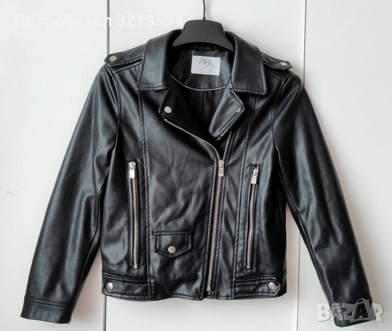 Кожено яке Zara , снимка 4 - Детски якета и елеци - 53134581