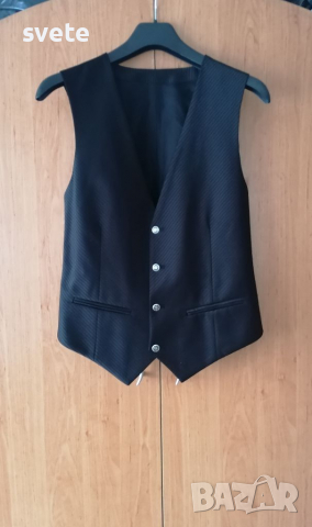 Мъжки костюм в три части сатен , снимка 11 - Костюми - 36379199