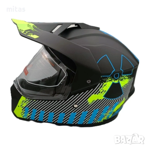 Кросова каска с визьор, Full Face, DOT, Размер: M; L; XL - Вело, Мото, снимка 7 - Аксесоари за велосипеди - 52147876