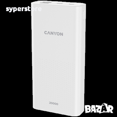 Преносима Батерия CANYON CNE-CPB2001W Power Bank 20000 mAh Micro-USB и Type-C, снимка 2 - Външни батерии - 36506531