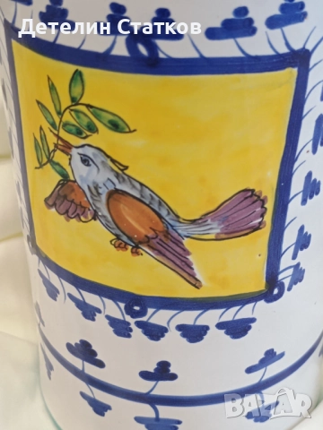 Керамична ваза с флорален мотив  за колекционери, снимка 2 - Декорация за дома - 52044703