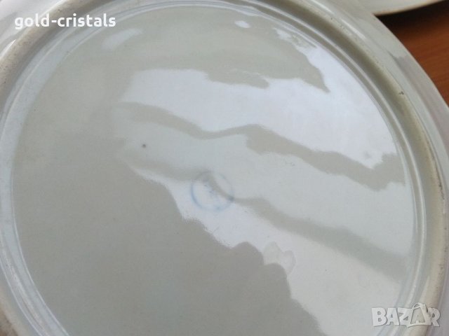 Стар български порцелан чинии плитки, снимка 4 - Антикварни и старинни предмети - 34112369