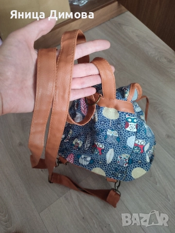 Текстилна раничка с бухали , снимка 2 - Раници - 51777860