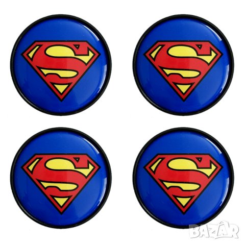 капачки за джанти супермен SUPERMAN сиви или черни 68мм
