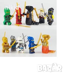 10  фигурки за Лего конструктор Ninjago Нинджаго за игра и украса на торта пластмасови, снимка 3 - Конструктори - 39339854