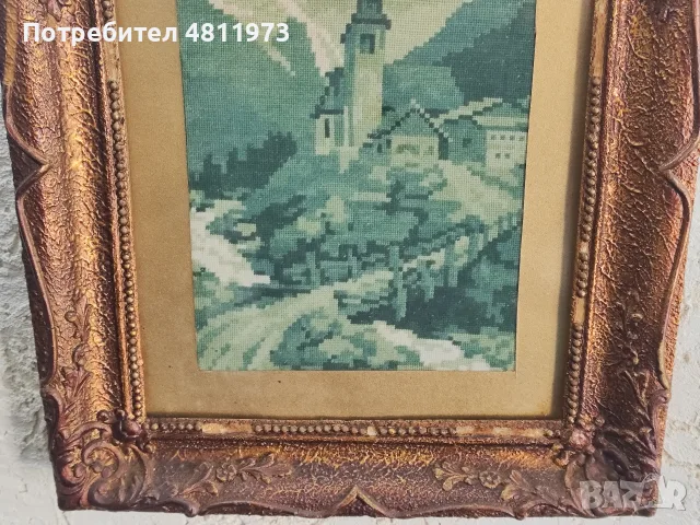Гоблен зеленият замък, снимка 3 - Гоблени - 55799811