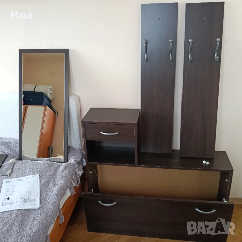 Компактно модулно портманто/антре с огледало, полуразглобено, снимка 2 - Шкафове - 52335090