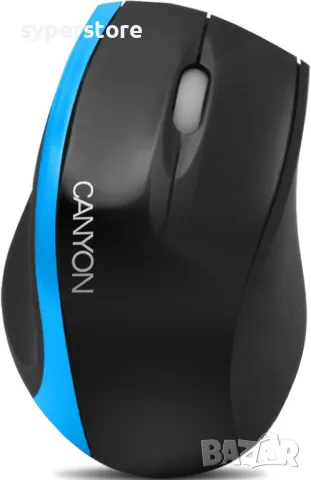 Мишка USB CANYON CNR-MSO01NBL, 800dpi, 3 бутона, Black/Blue, optical mouse