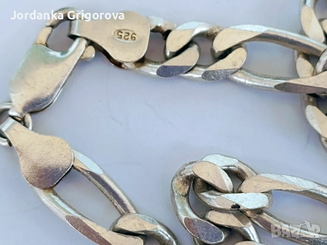 Сребърен ланец проба -925, снимка 2 - Колиета, медальони, синджири - 51804930