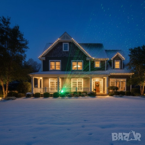 Лазерен прожектор за двор и фасада с 9 режима на светлина, снимка 3 - Прожектори - 52157224