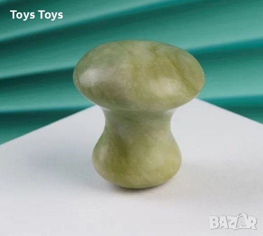 Гуа ша, ролер и гъбка за масаж на лице натурален нефрит/ изглаждане на бръчки, снимка 2 - Козметика за лице - 39529415