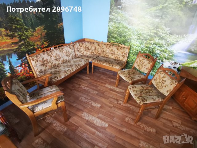 Кухненски ъгъл с маса от масивно дърво , снимка 10 - Маси - 44168448