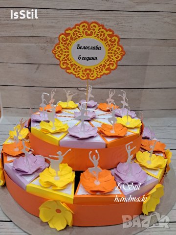 Хартиена торта - рожден ден балет, картонена торта с балерини, торта от картон балерина, снимка 9 - Детегледачки, детски центрове - 33931295