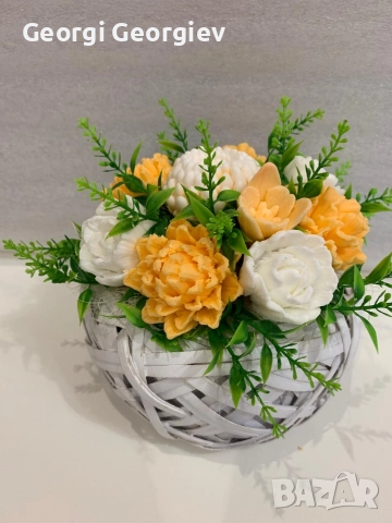 цветя изработени с глицеринов ароматен сапун и Българска роза 🌹 Стара Загора Център., снимка 14 - Изкуствени цветя - 52838911