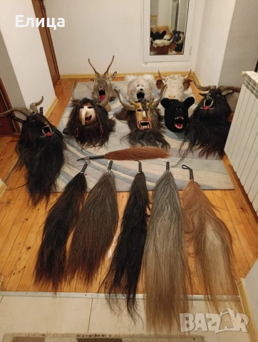 Кукерски маски конски опашки на бич черепи, снимка 15 - Антикварни и старинни предмети - 53122095