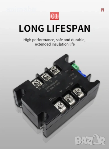 ANIMABG Модул за плавен старт и стоп на трифазен двигател, TSR-100WA-R2 10KW, снимка 10 - Друга електроника - 53465063