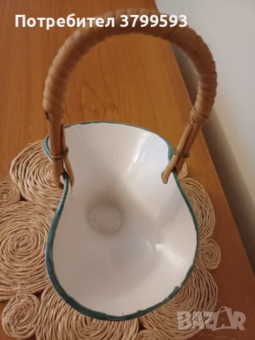 Декоративна кошничка-ГДР Ulmer Keramik, снимка 5 - Декорация за дома - 48679017