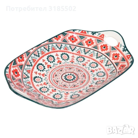 Керамична правоъгълна чиния плато с дръжки, снимка 7 - Прибори за хранене, готвене и сервиране - 51393300