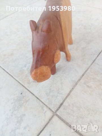 Дървена фигура на хипопотам, снимка 2 - Антикварни и старинни предмети - 41360702