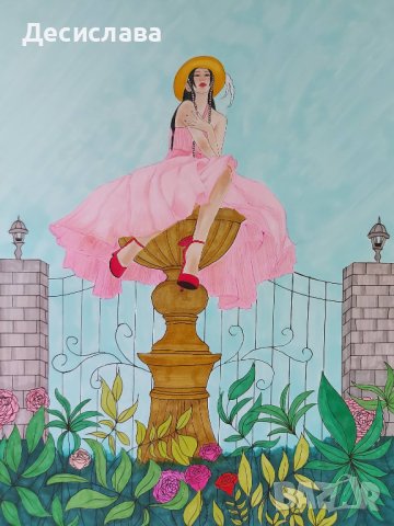 Рисунка, картина, Цветна градина