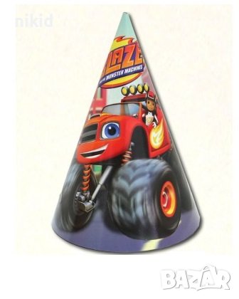 Blaze Monster Machines Пламъчко и Машините картонена парти шапки шапка рожден ден