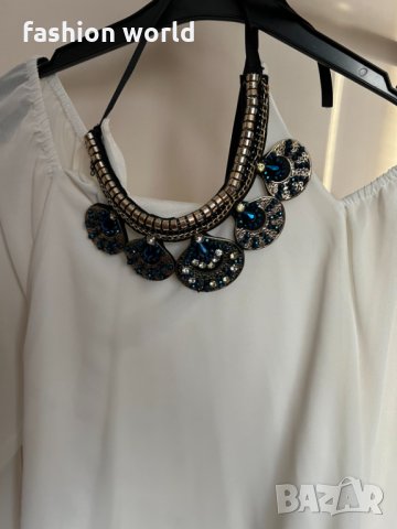 Блуза с колие , снимка 3 - Блузи с дълъг ръкав и пуловери - 35933110