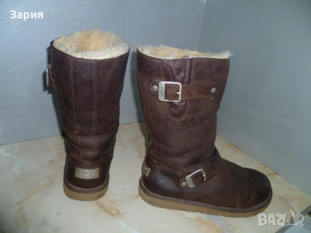 UGG оригинални кожени ботуши №38, снимка 5 - Дамски ботуши - 52915169