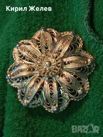 ПРЕКРАСНА СТАРА ФИЛИГРАННА СРЕБЪРНА БРОШКА ЦВЕТЕ СРЕБРО 900 НЕЖНА РЪЧНА МАЙСТОРСКА ИЗРАБОТКА 47964, снимка 17 - Антикварни и старинни предмети - 48476769