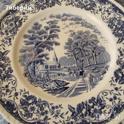 Порцеланов сервиз за чай/чинии плитки Royal Tudor Ware, снимка 4 - Сервизи - 52162533