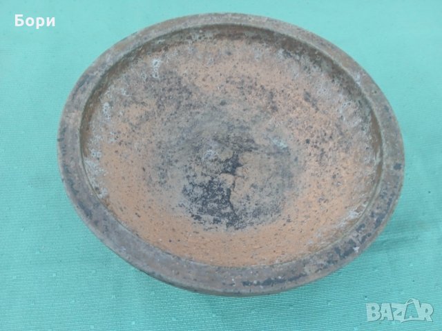 Стара глинена/керамична паница, снимка 2 - Декорация за дома - 35830084