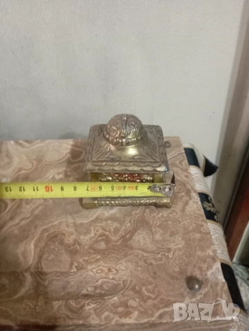 Винтидж мастилница с тампон-комплект, снимка 4 - Други ценни предмети - 38501826